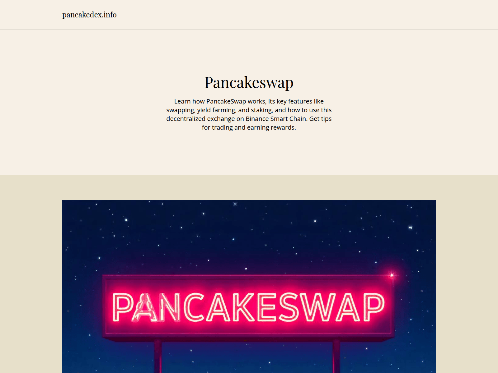Screenshot of pancakedex.info