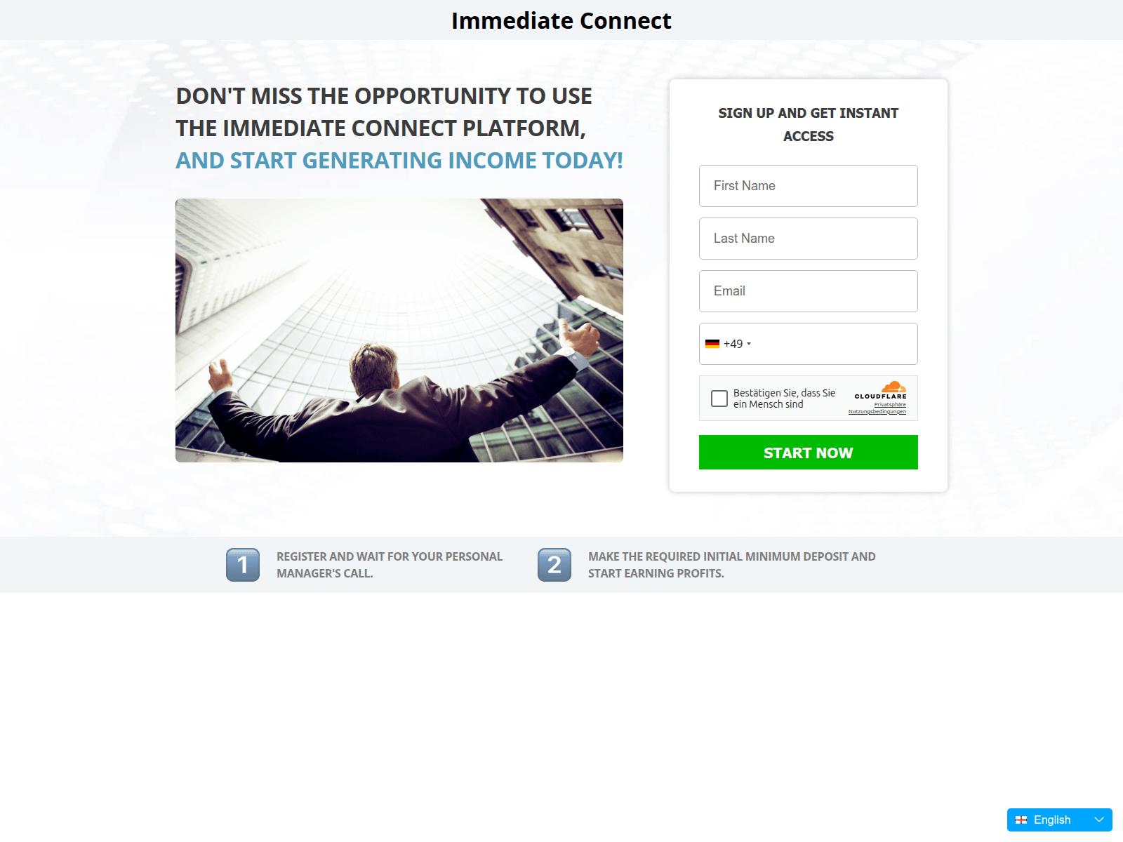 Screenshot of immediate-connect.cc