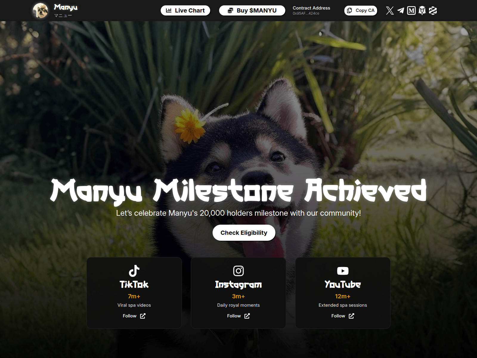 Screenshot of manyushiba.cloud