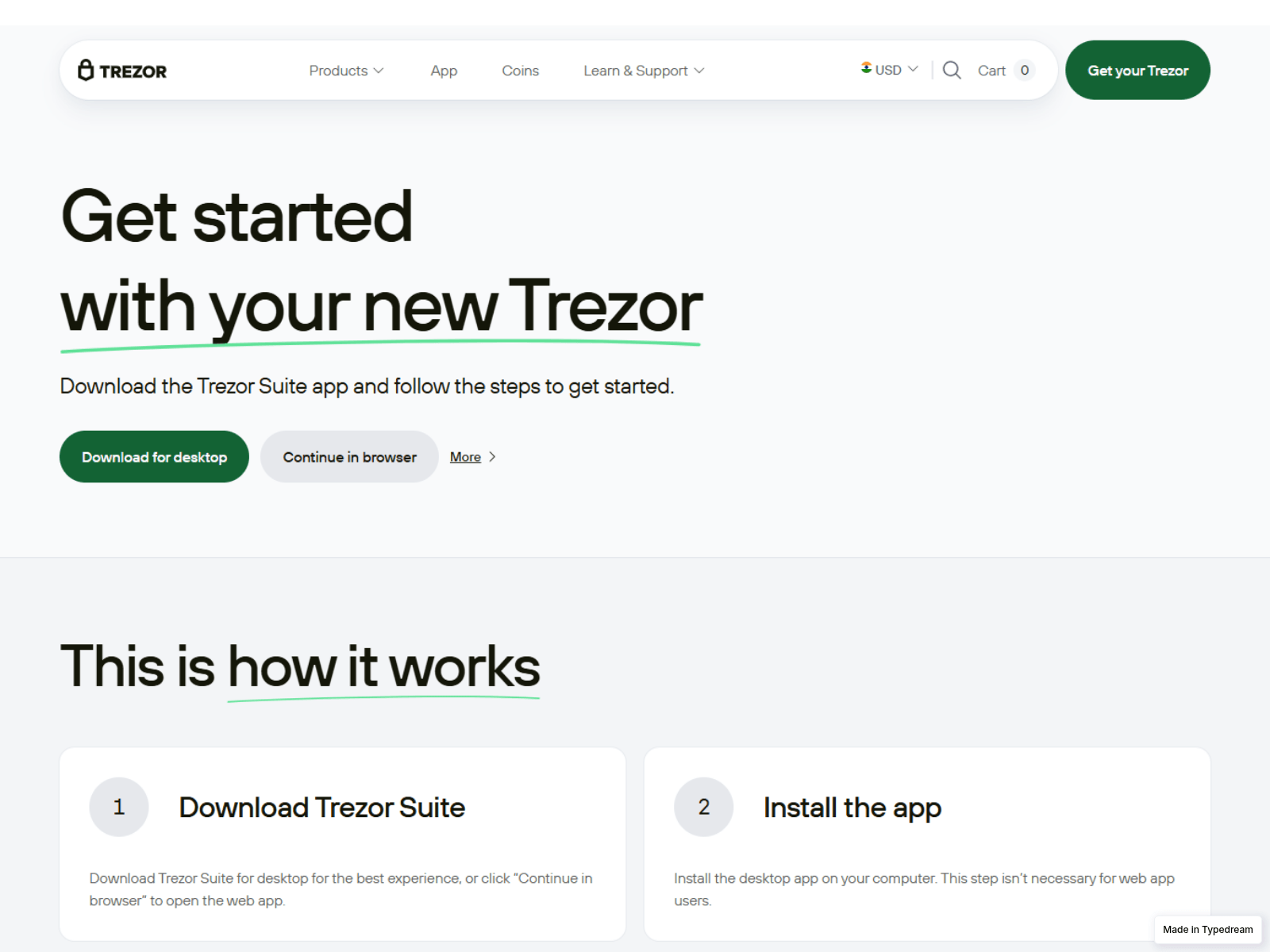 Screenshot of suite.typedream.app