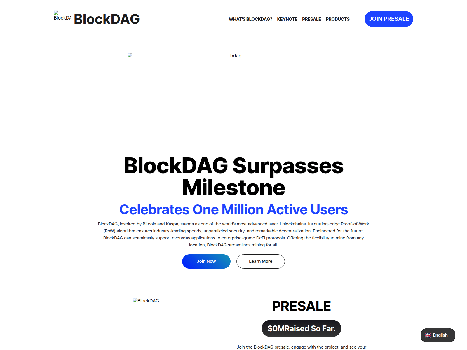 Forensic screenshot of bdag.io