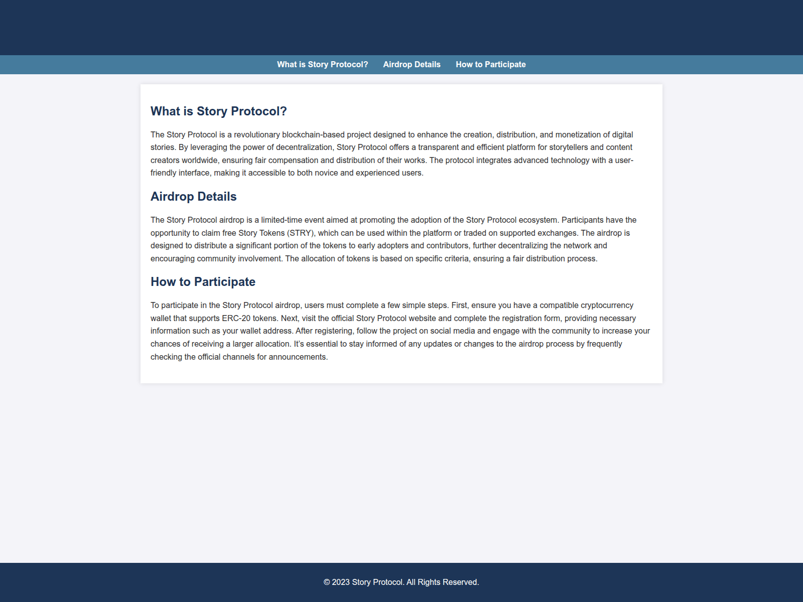 Screenshot of airdrop-storyprotocol.live