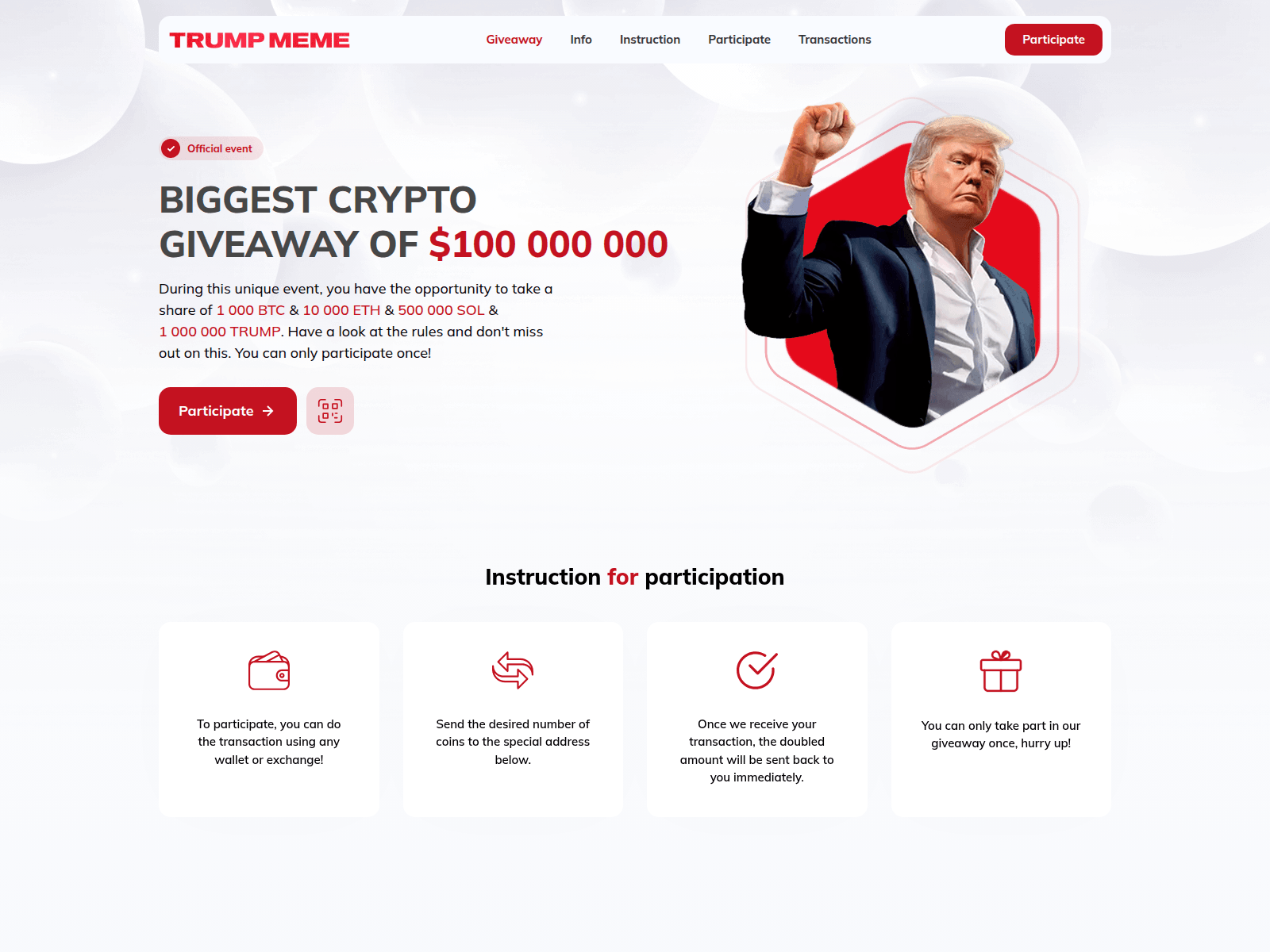 Screenshot of x2-trump.live