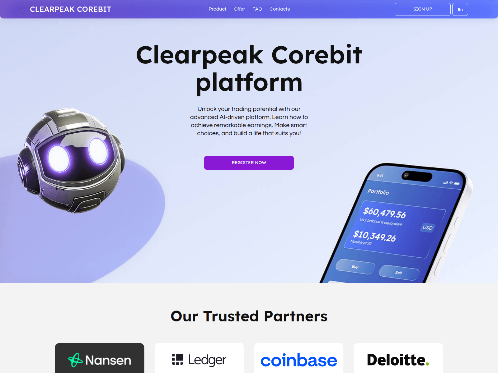 Screenshot of clearpeak-corebit.com