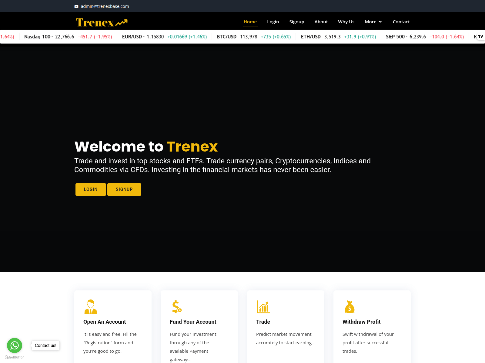 Screenshot of trenexbase.com