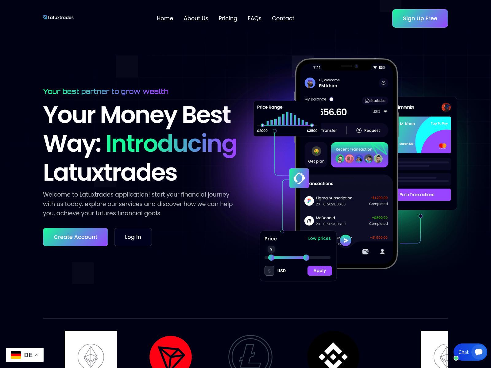 Screenshot of latuxtrades.com