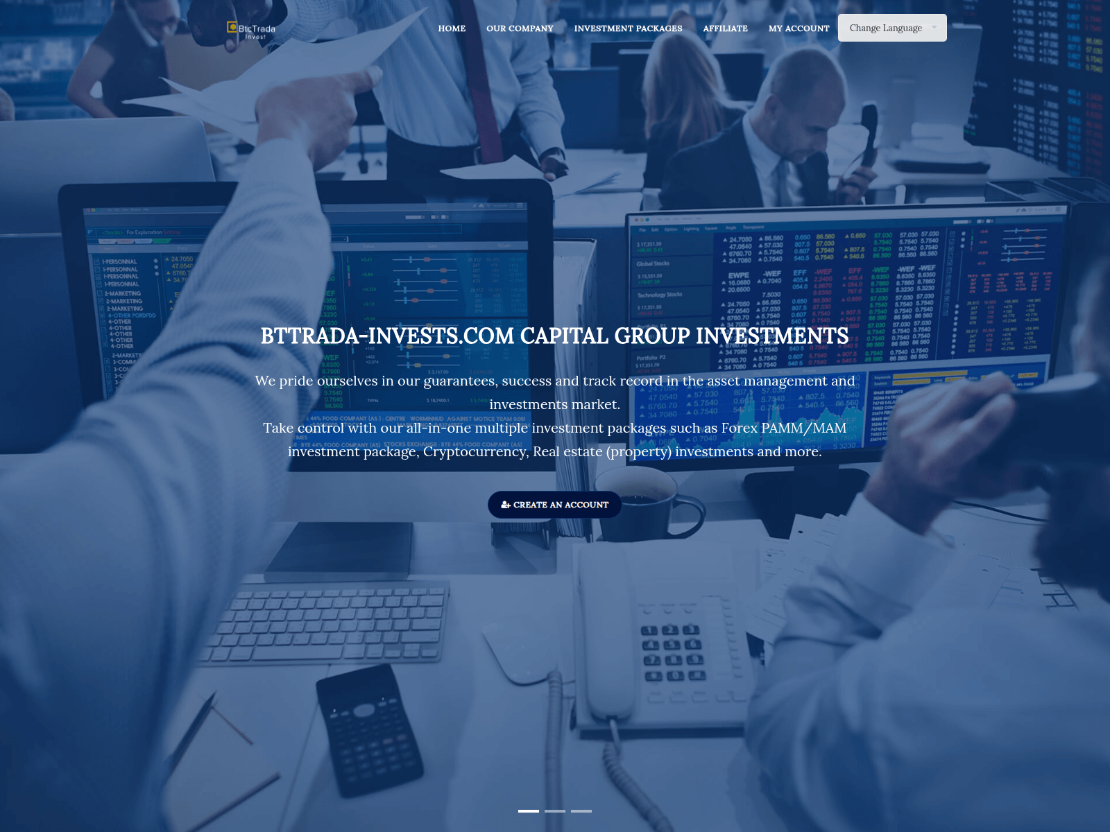 Screenshot of bttrada-invests.com