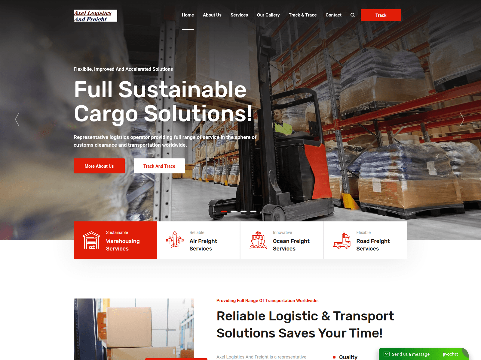 Screenshot of axellogisticsandfreight.com
