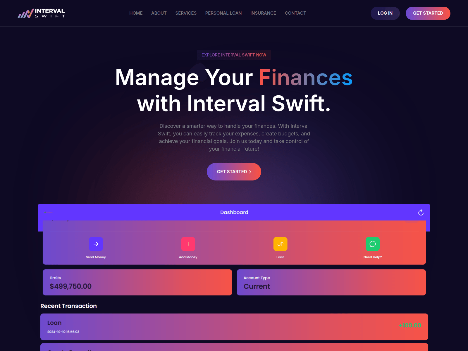 Screenshot of intervalswift.com