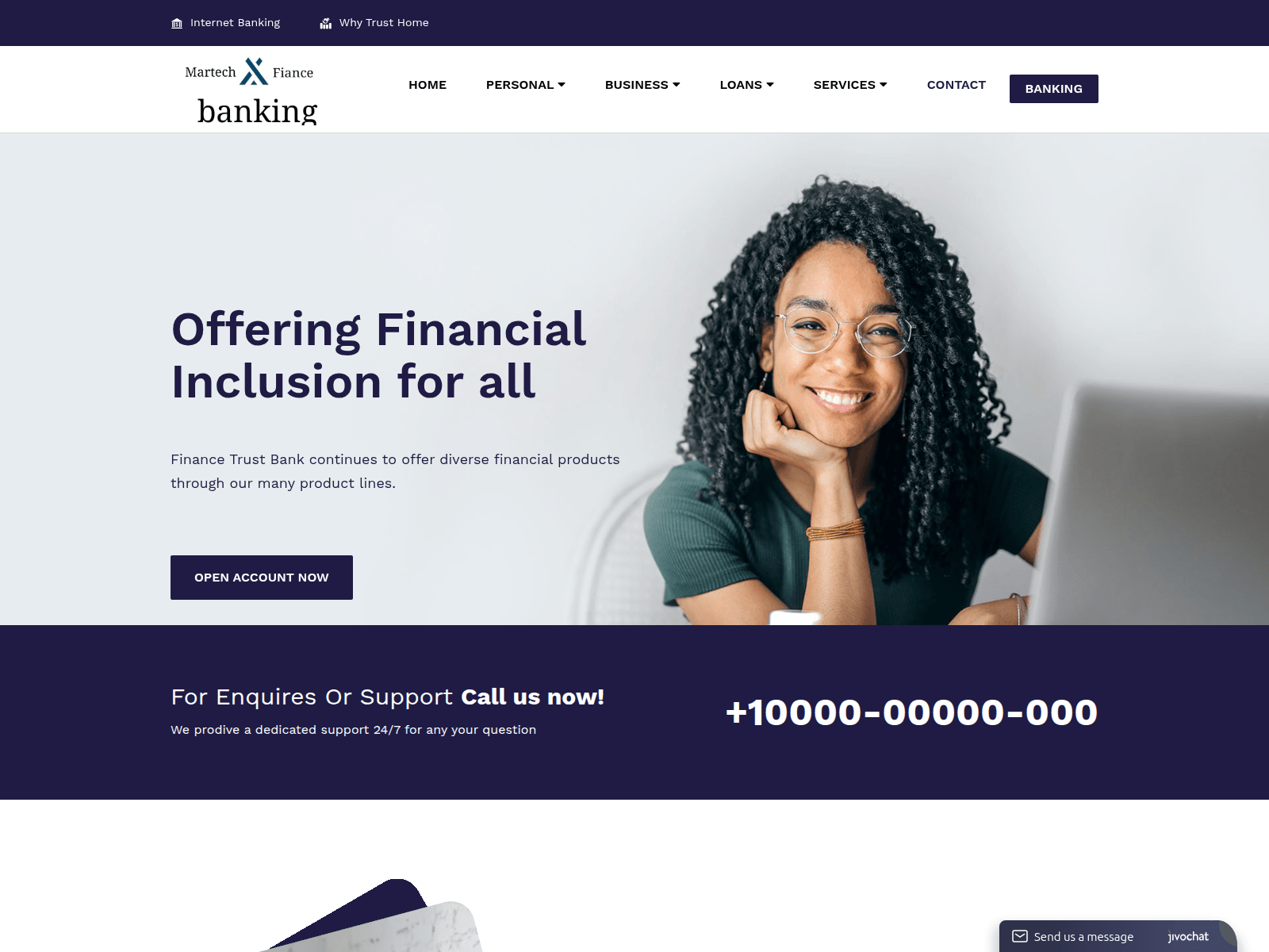 Screenshot of financetrustbank.org