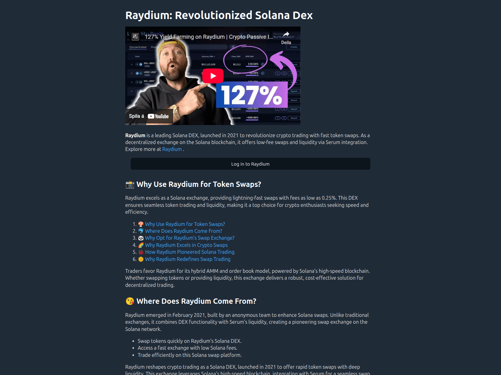 Screenshot of raydium-exchange.org