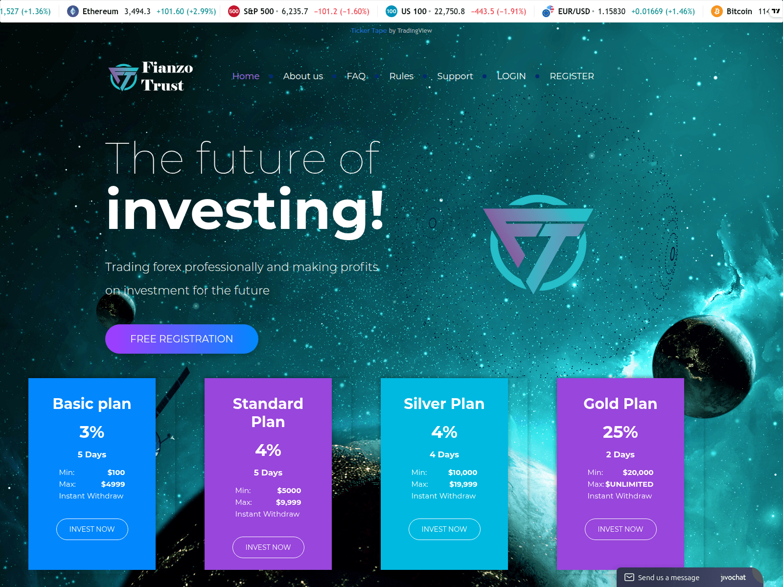 Screenshot of fianzotrust.com