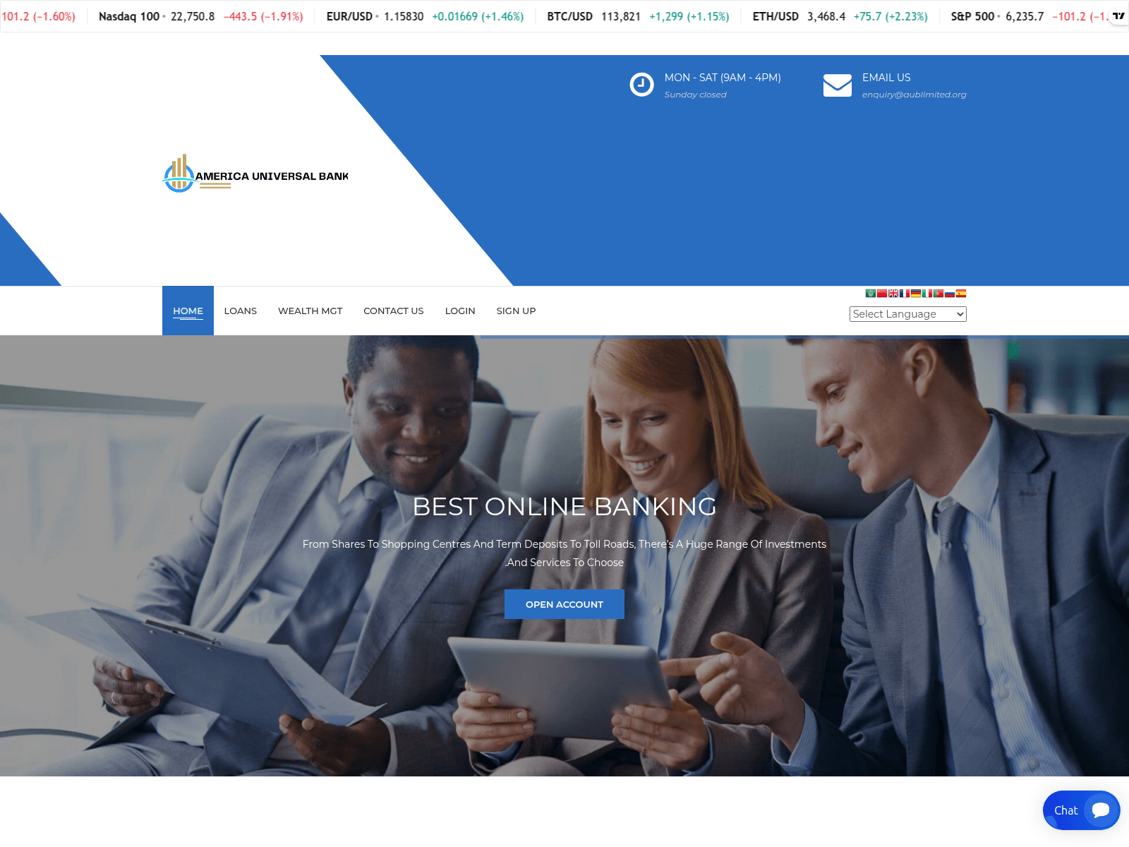 Screenshot of aubblimited.org