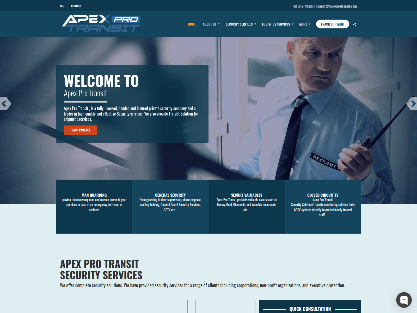 Screenshot of apexprotransit.com