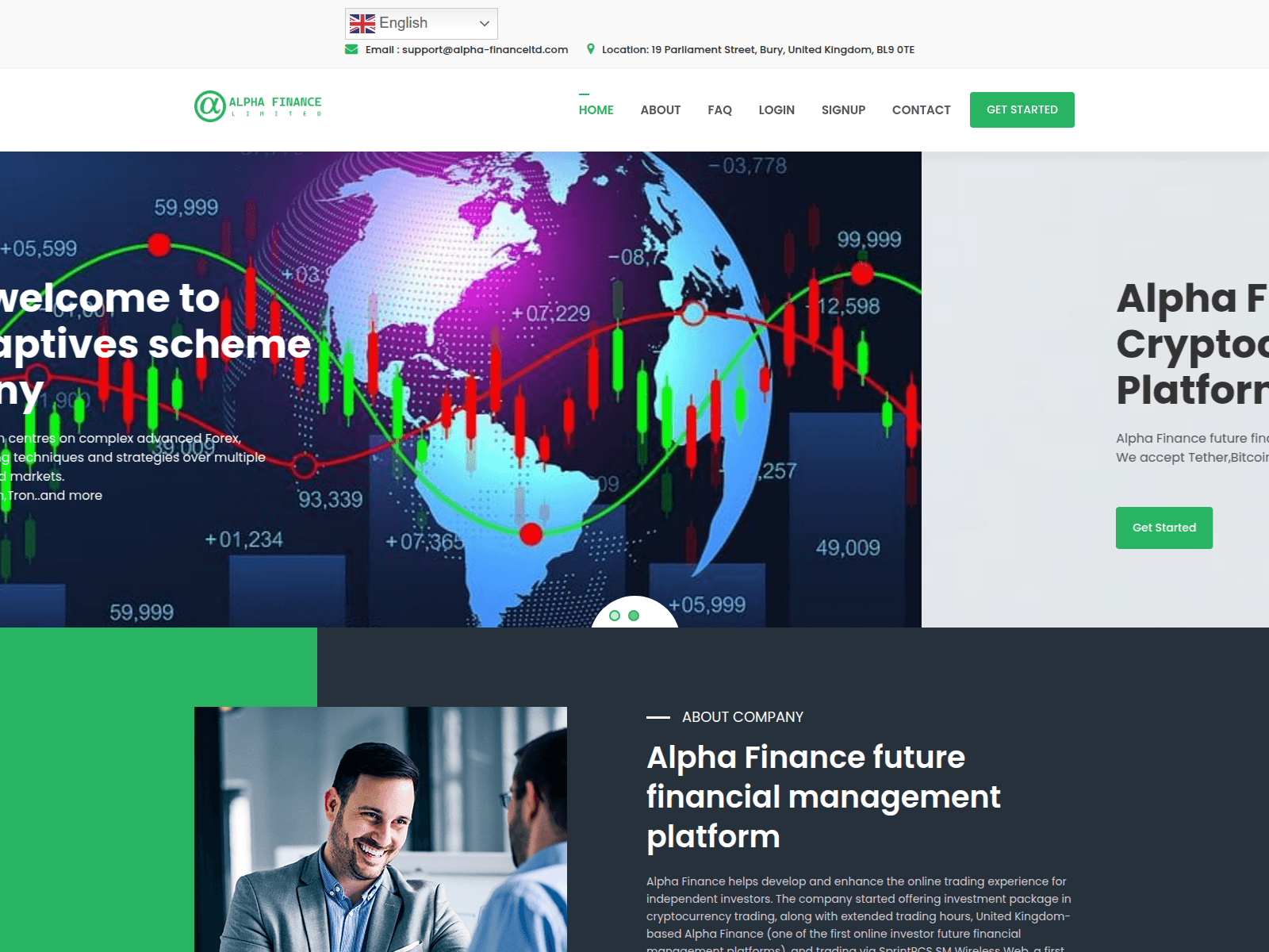 Screenshot of alpha-financeltd.com