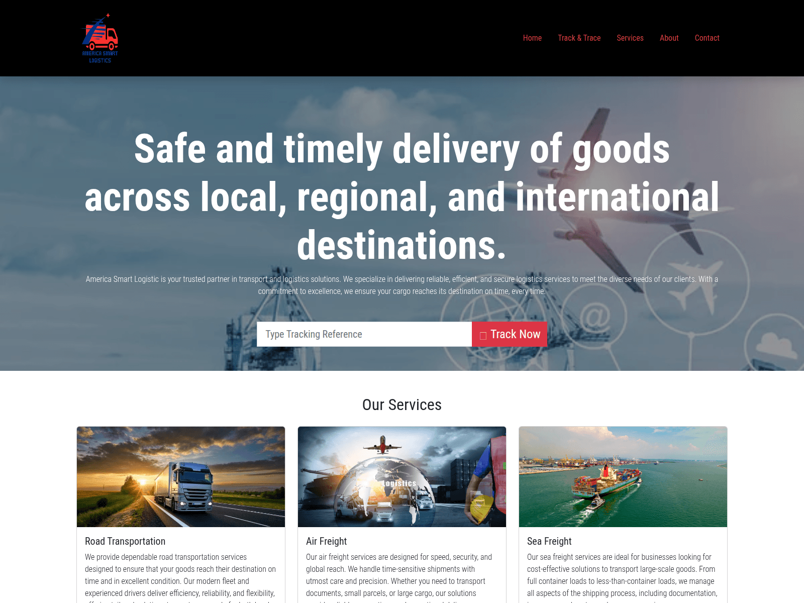 Screenshot of americassmartlogistic.com