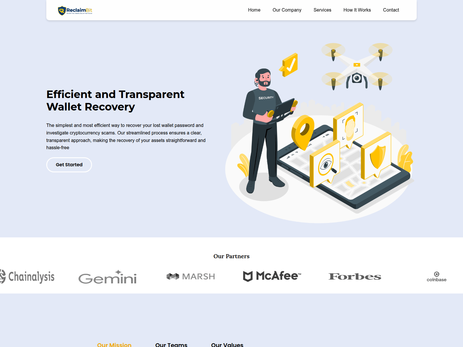 Screenshot of reclaimbit.com