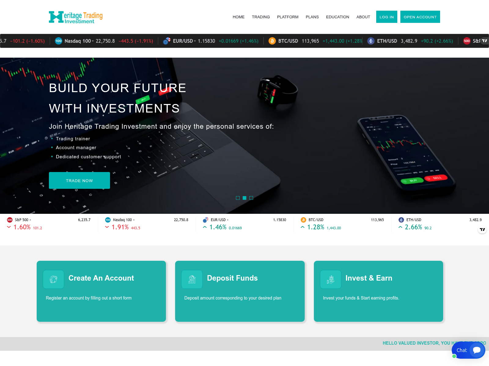 Screenshot of htinvestm.com