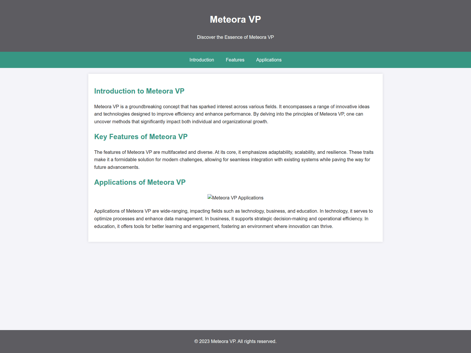 Screenshot of meteoravp.live