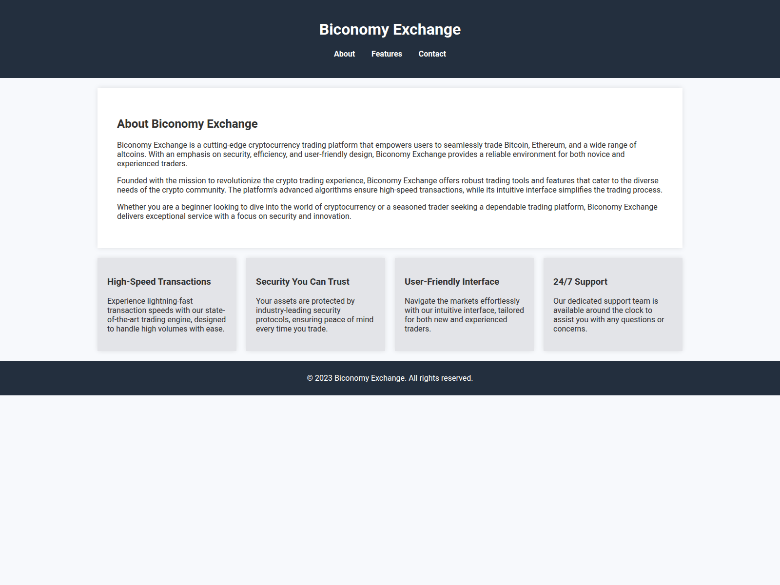 Screenshot of biconomyexchange.live