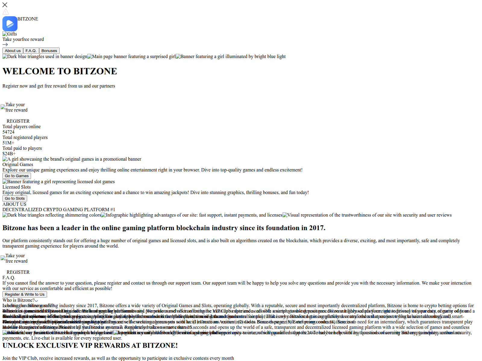 Screenshot of bitzone.bet