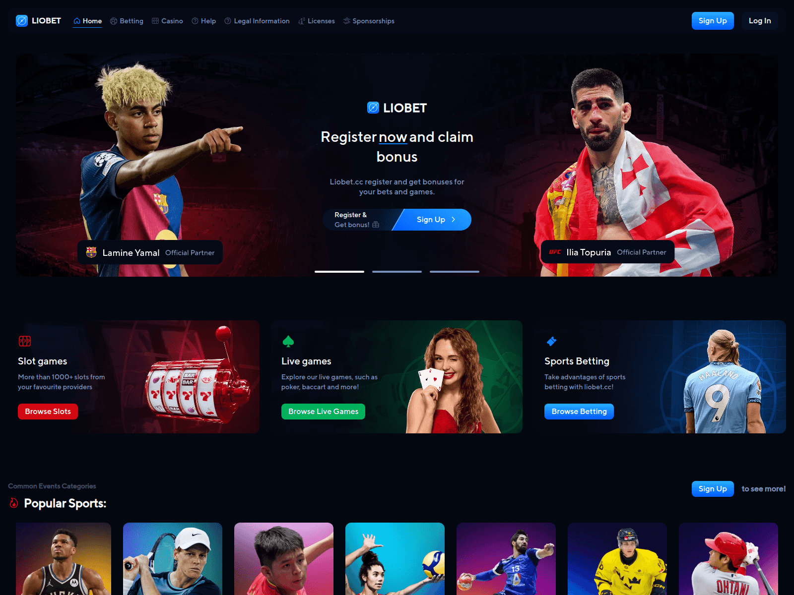 Screenshot of liobet.cc