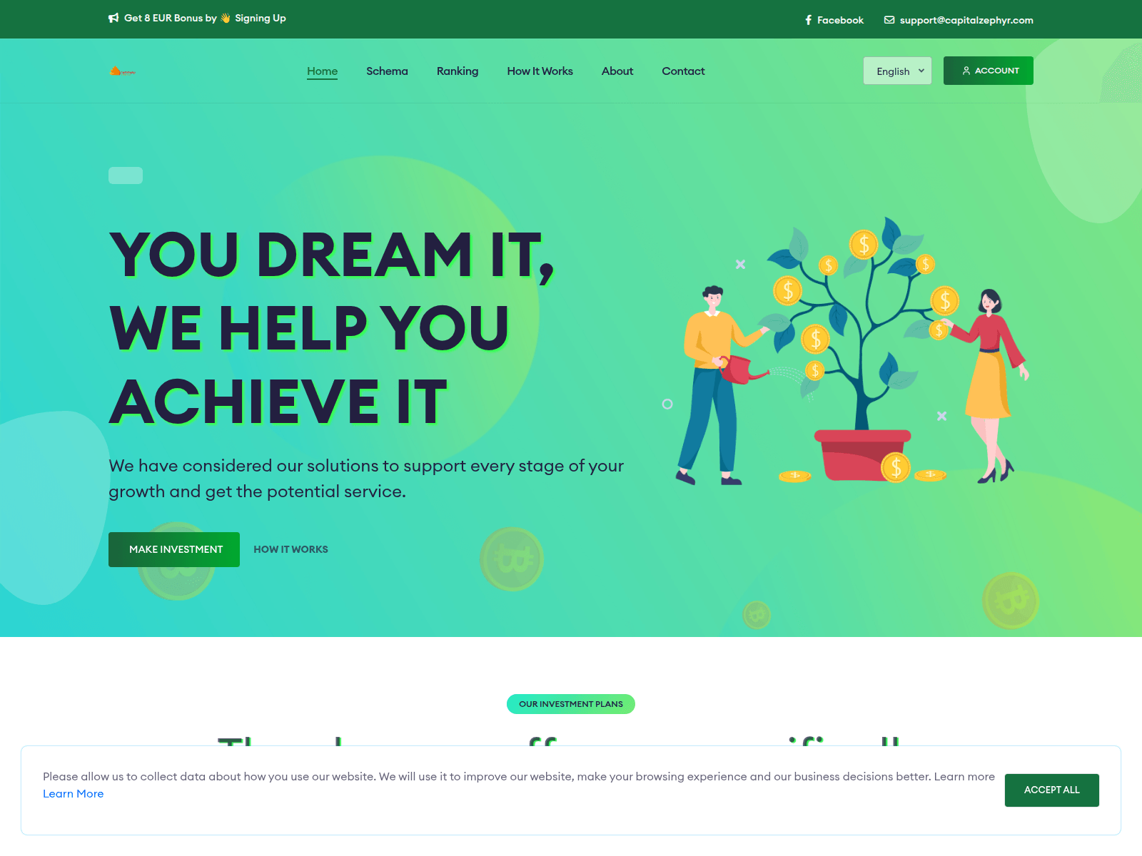 Screenshot of capitalzephyr.com