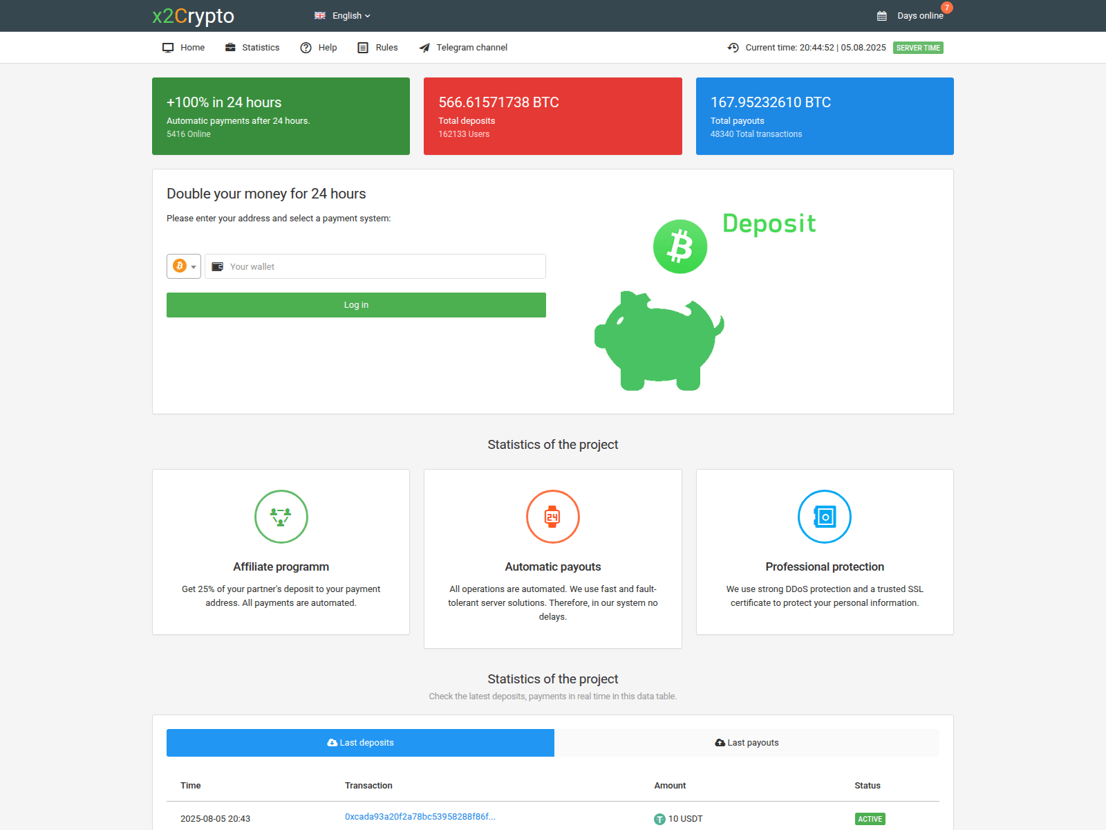 Screenshot of x2crypto.win