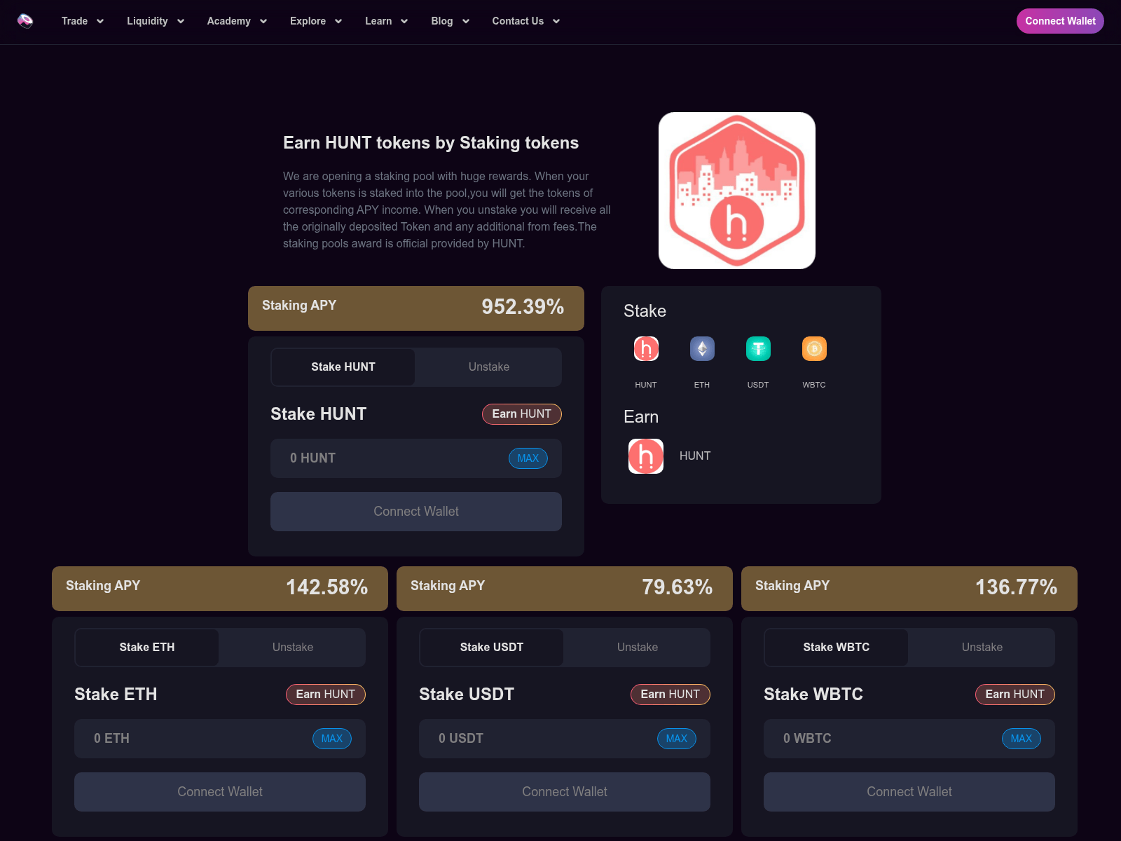 Screenshot of hunt-sushi.xyz