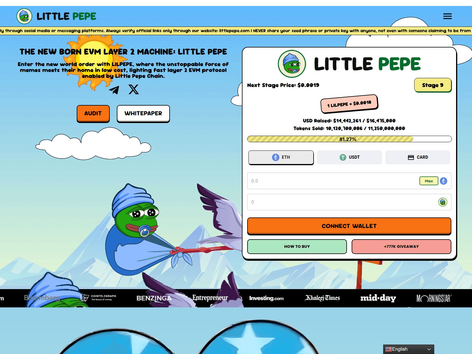 Screenshot of litteilpepe.com