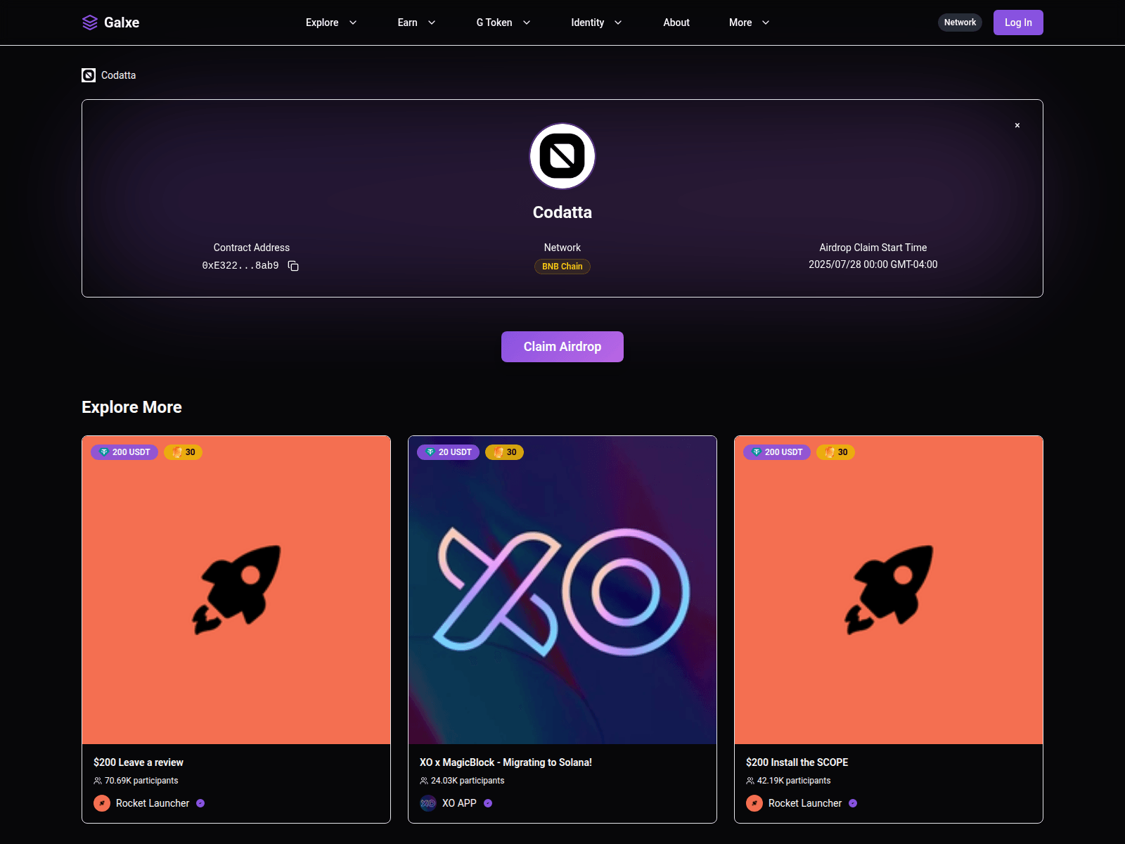 Screenshot of codattaqest.live