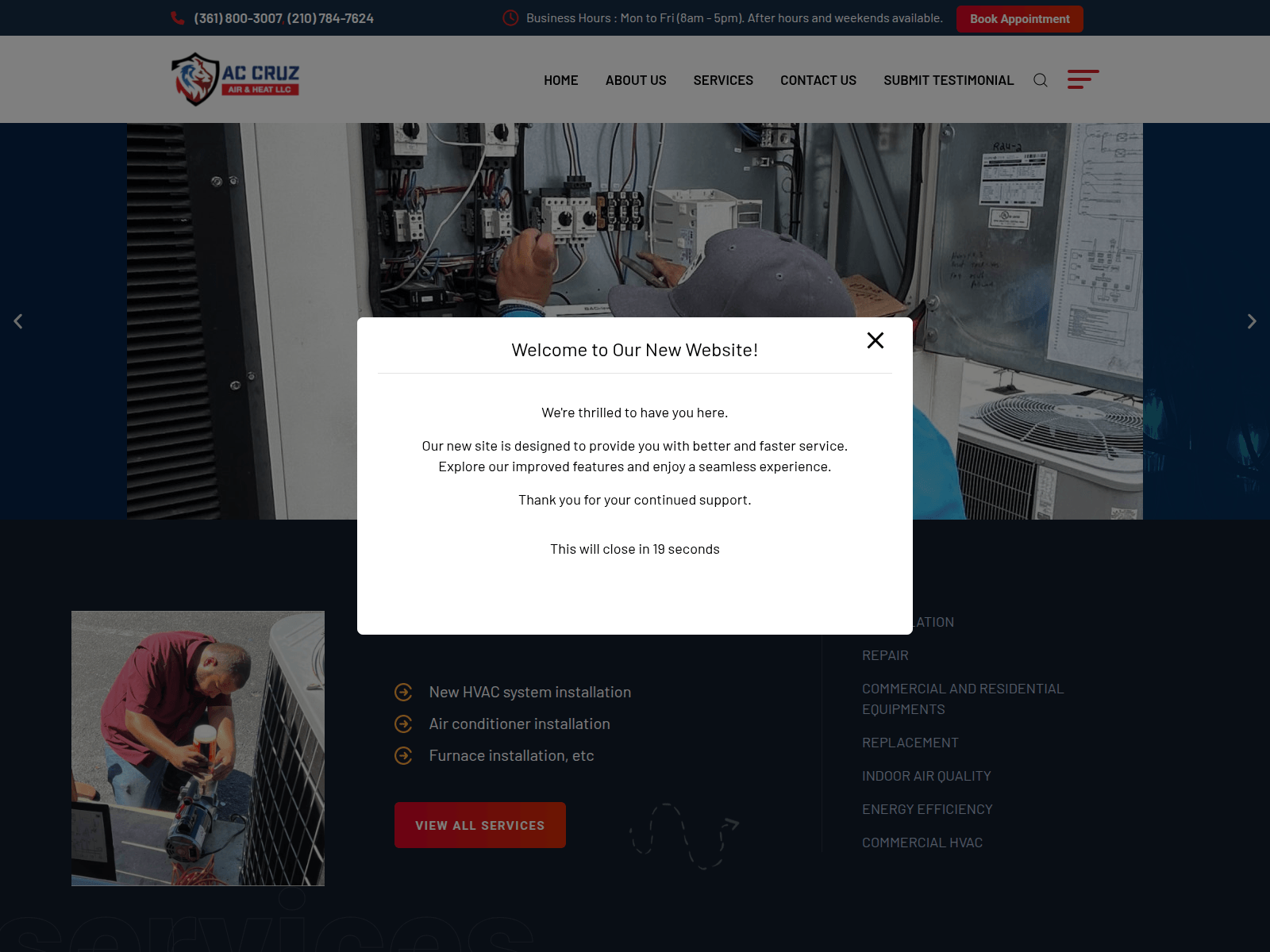 Screenshot of accruzairandheat.com