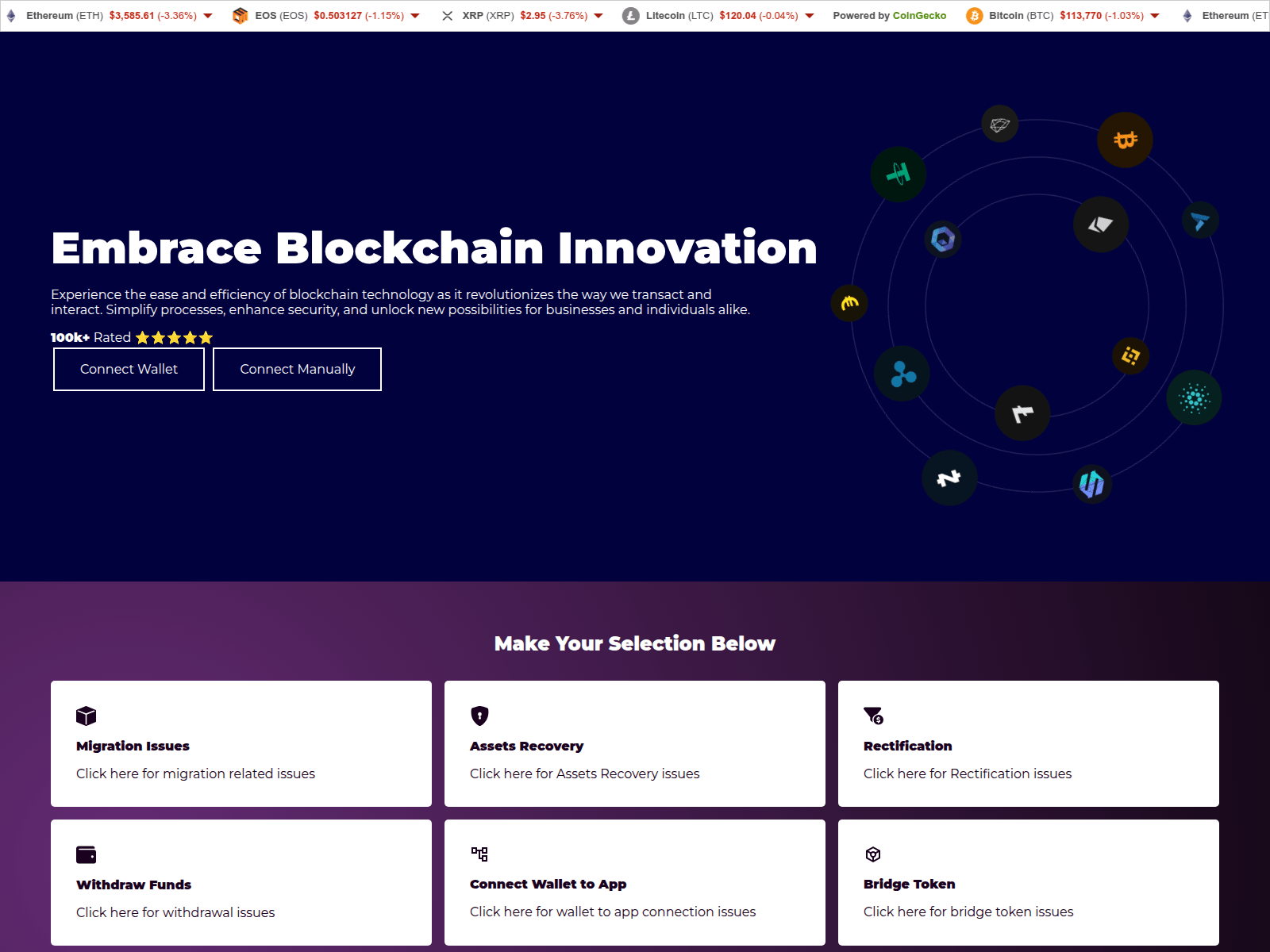 Screenshot of multichainprotocol.live