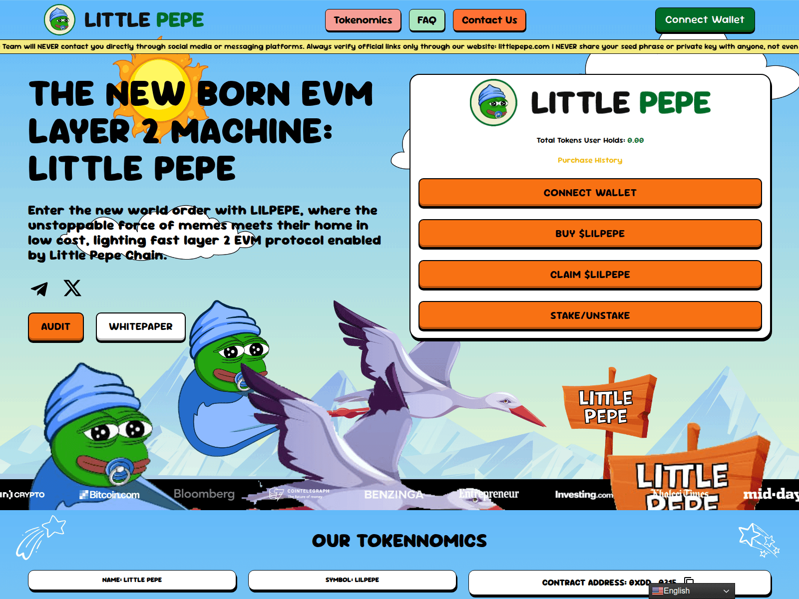 Screenshot of littlepepe.onchainx.world
