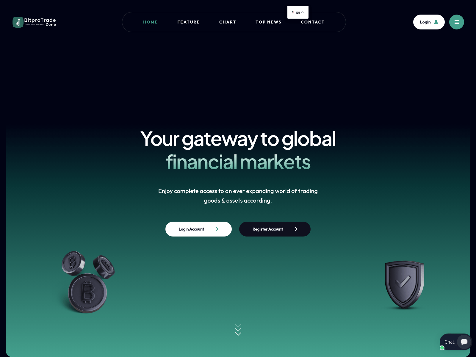 Screenshot of bitprotradezone.live