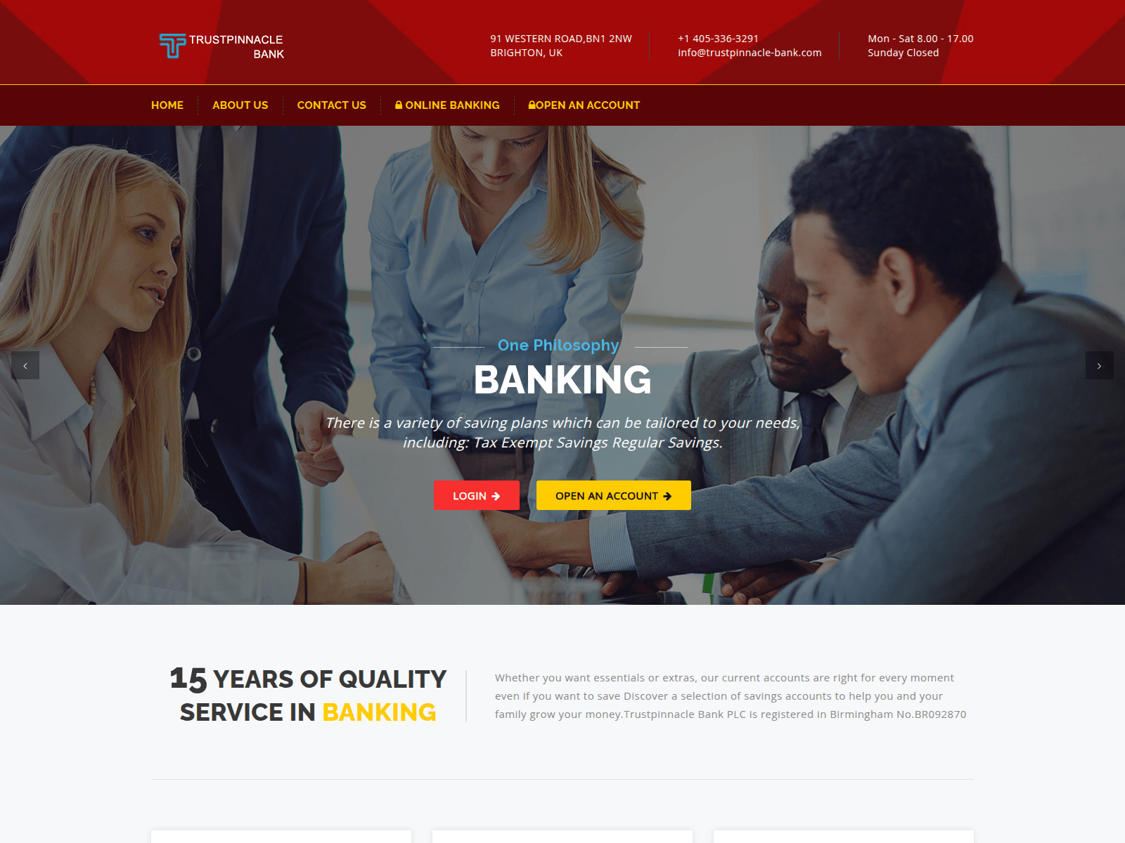 Screenshot of trustpinnacleb.com