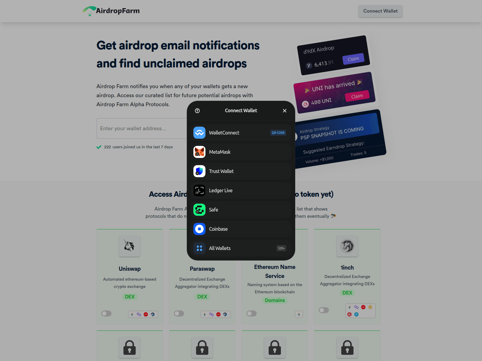 Screenshot of airdropfarm.pages.dev