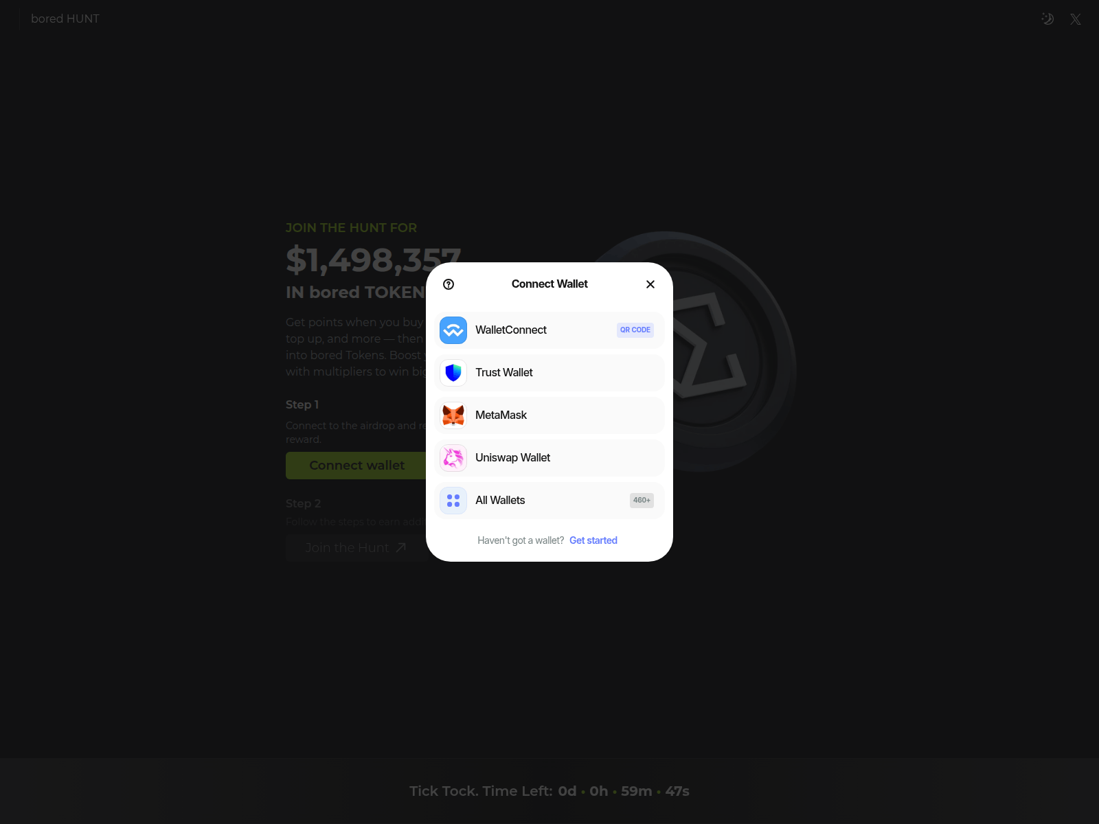 Screenshot of bored-gamma.vercel.app