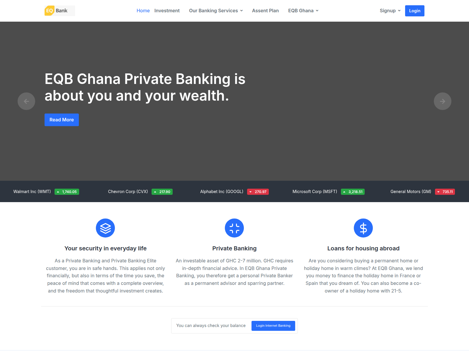 Screenshot of eqbcorporation.com