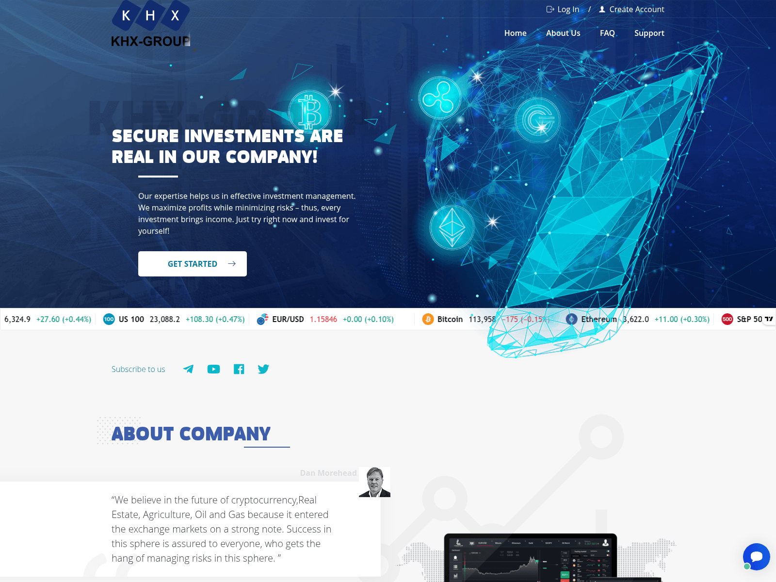 Screenshot of khx-group.com