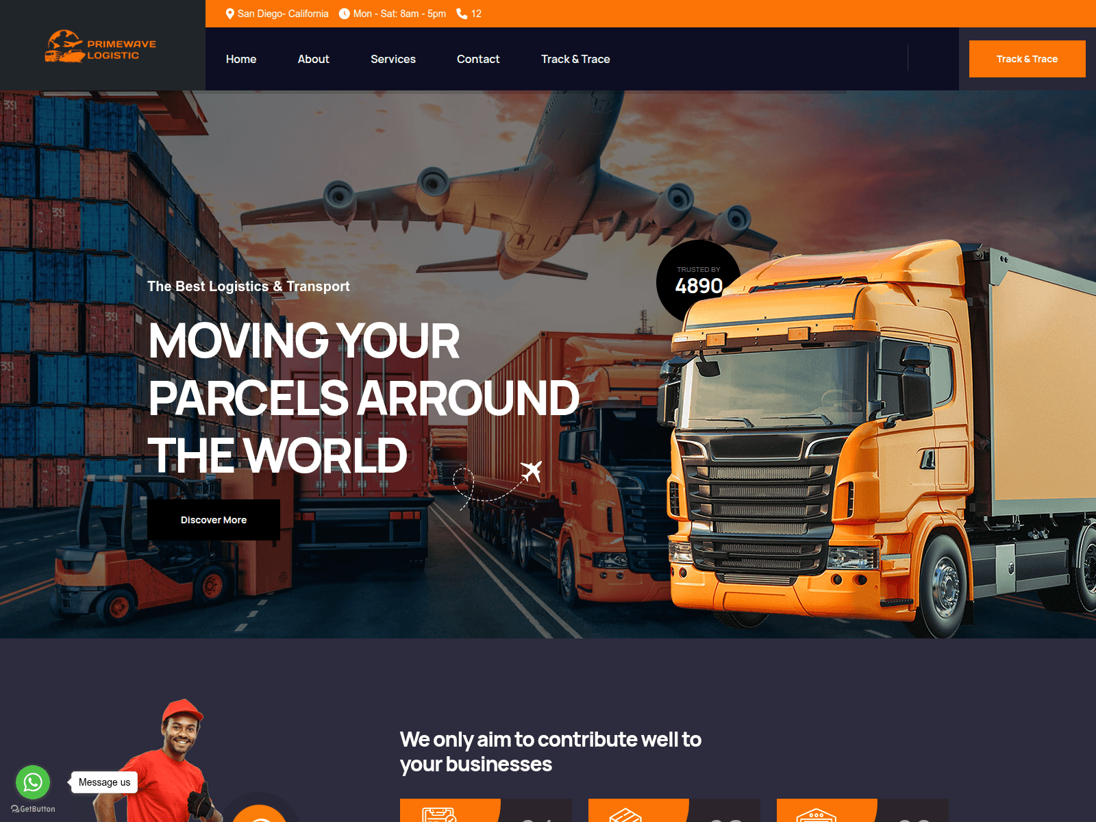 Screenshot of primewavelogistic.com
