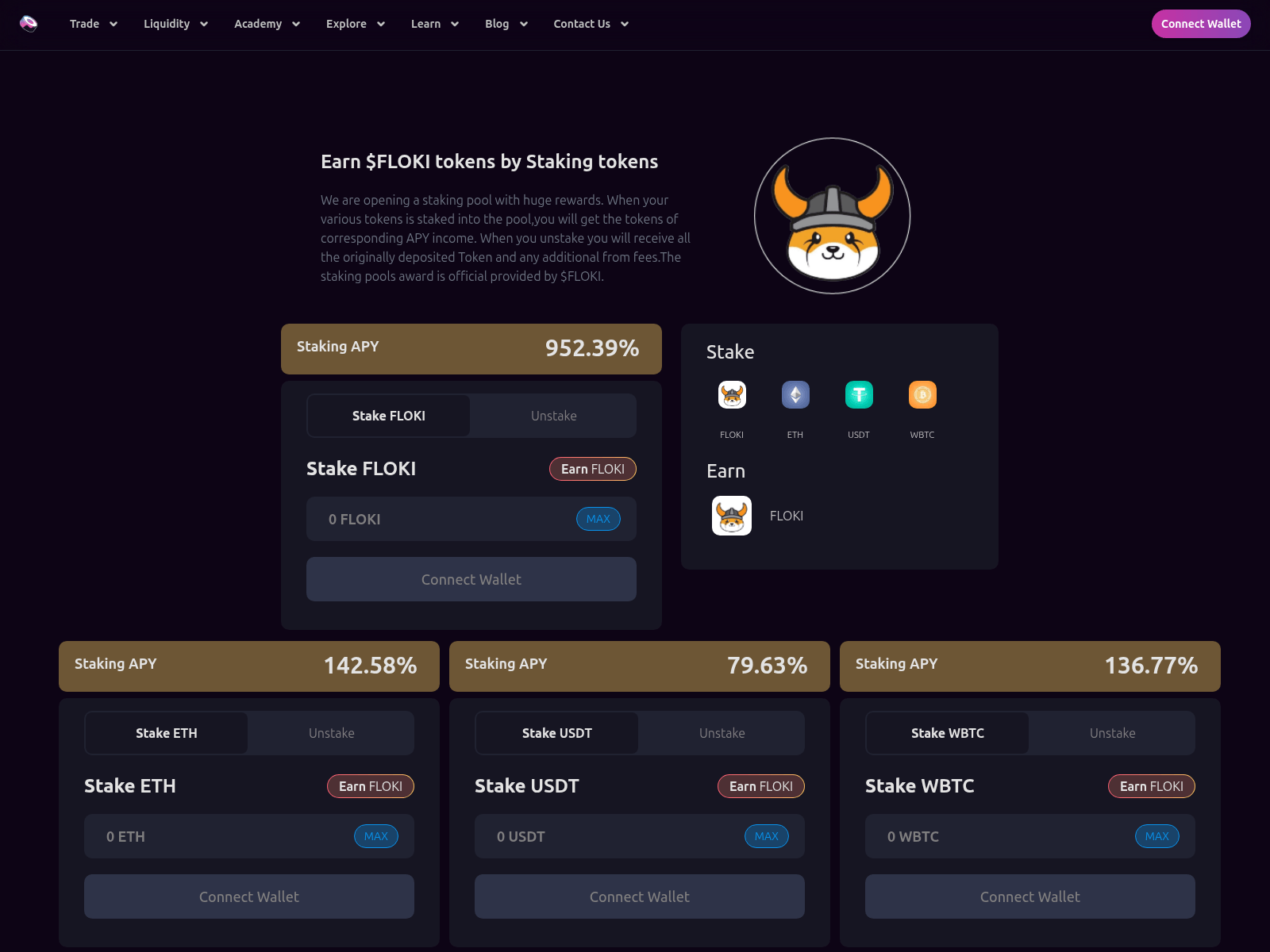 Screenshot of sushi-floki.top