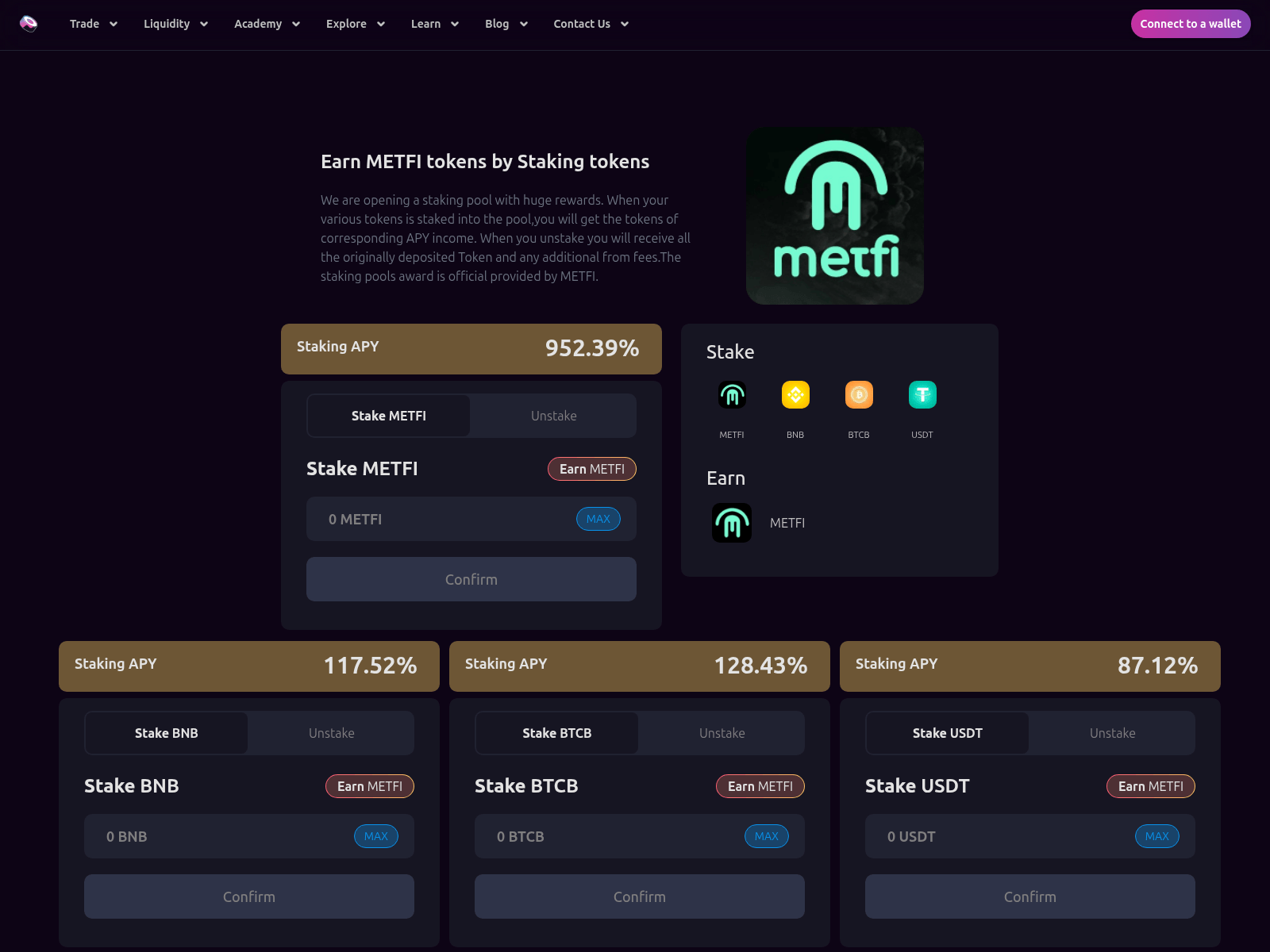 Screenshot of metfi-sushi.xyz