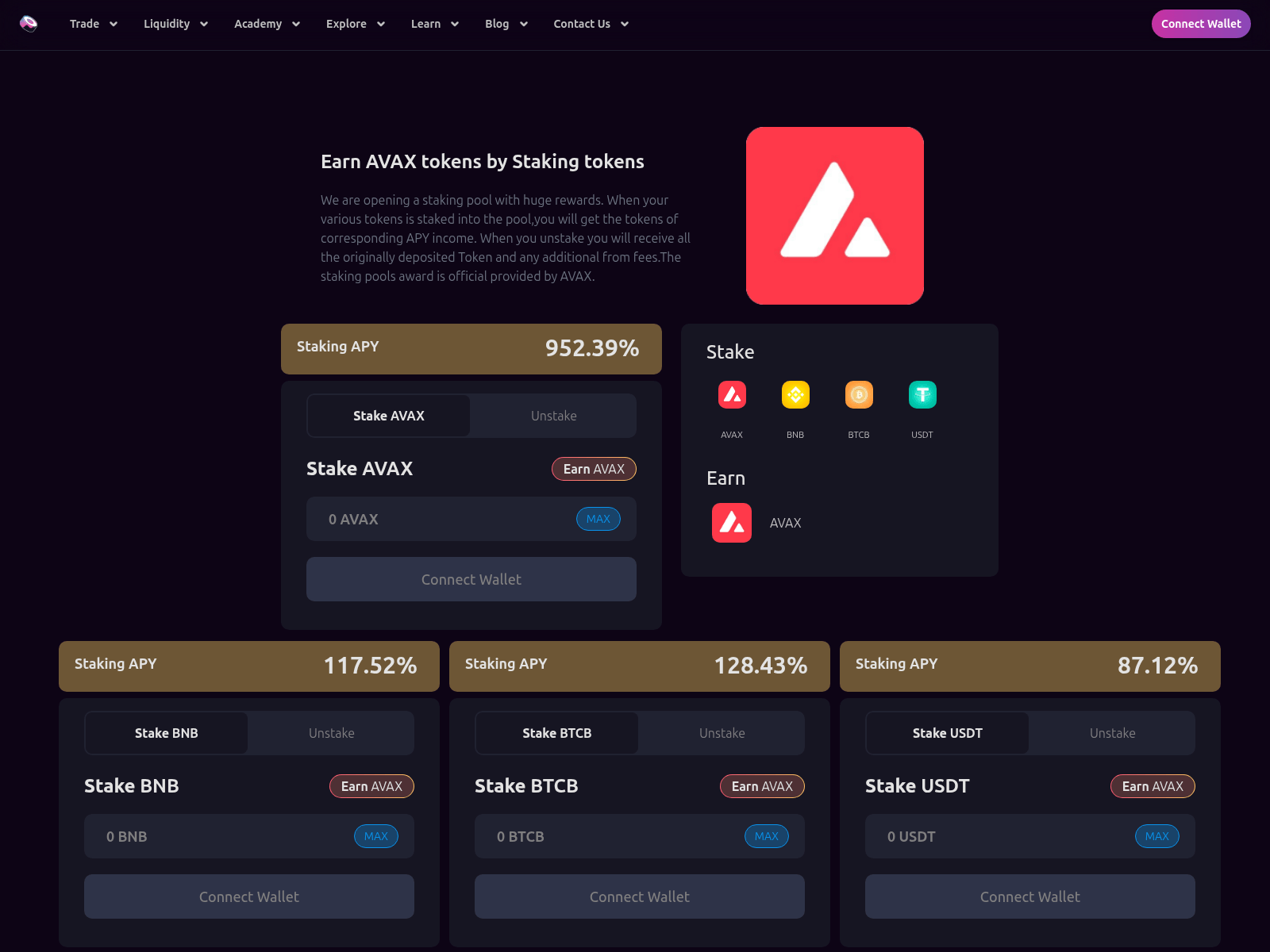Screenshot of sushi-avax.xyz