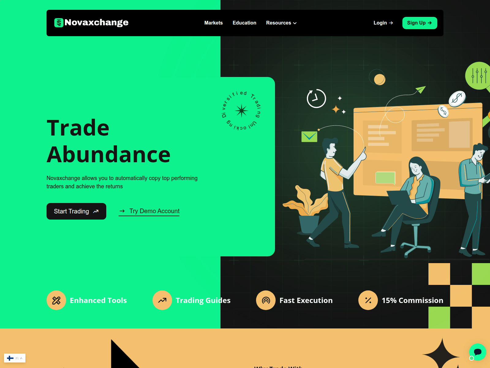 Screenshot of novaxchange.live