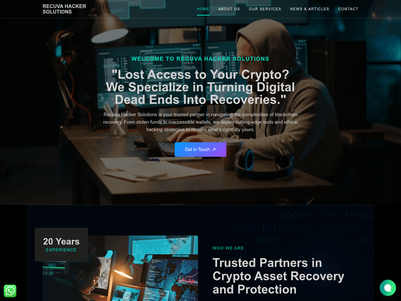 Forensic screenshot of recuvahackersolutions.com