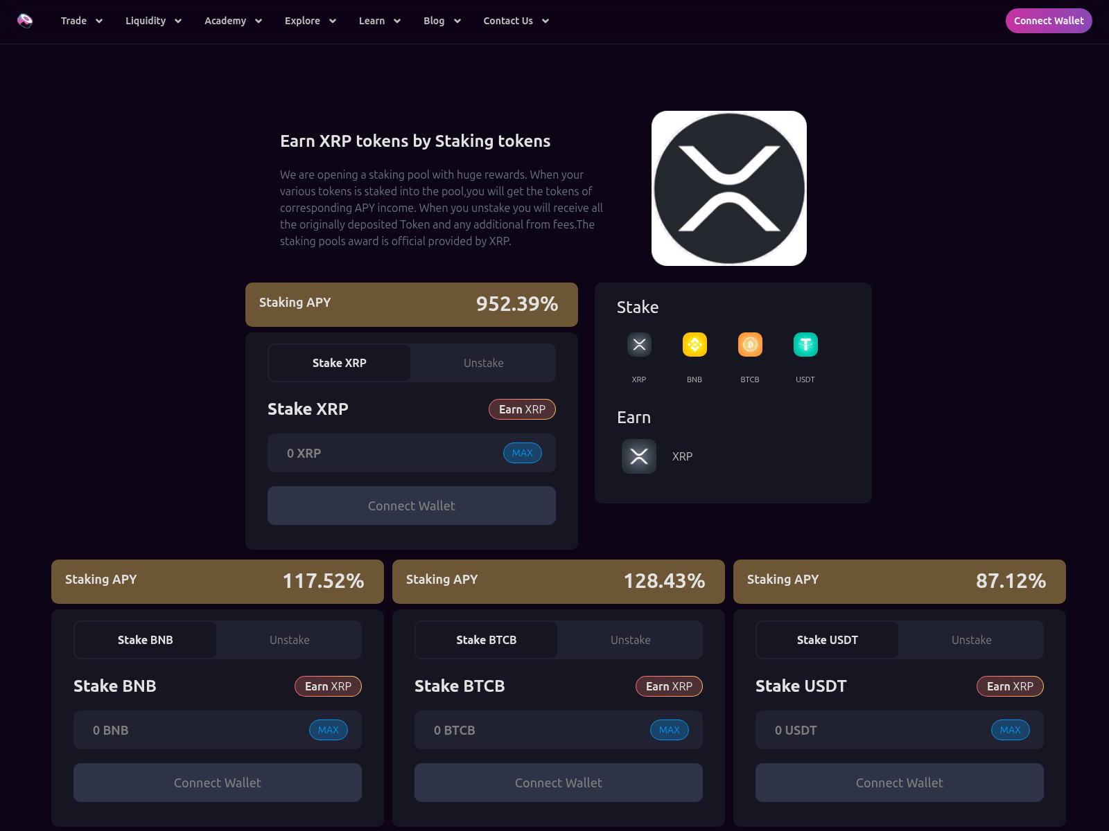 Screenshot of xrp-sushi.xyz