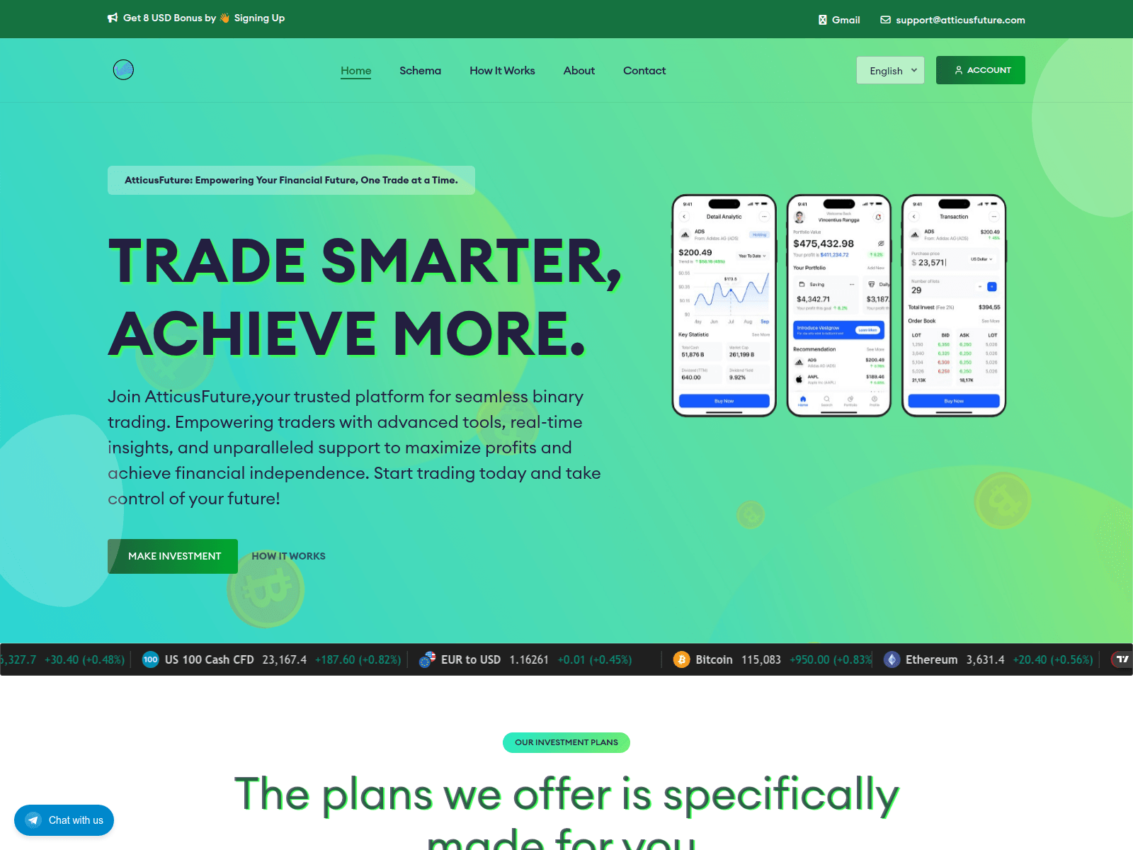 Screenshot of atticusfuture.com