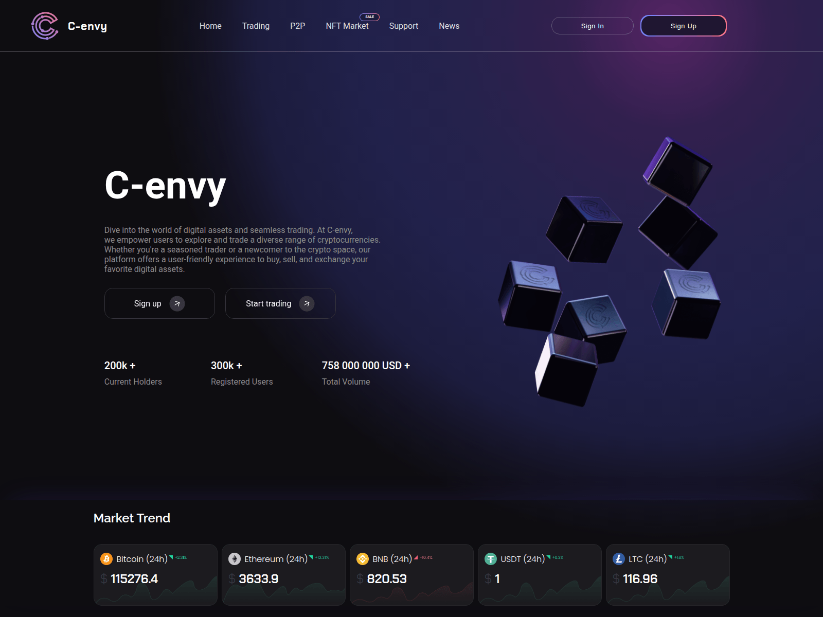 Screenshot of c-envy.com