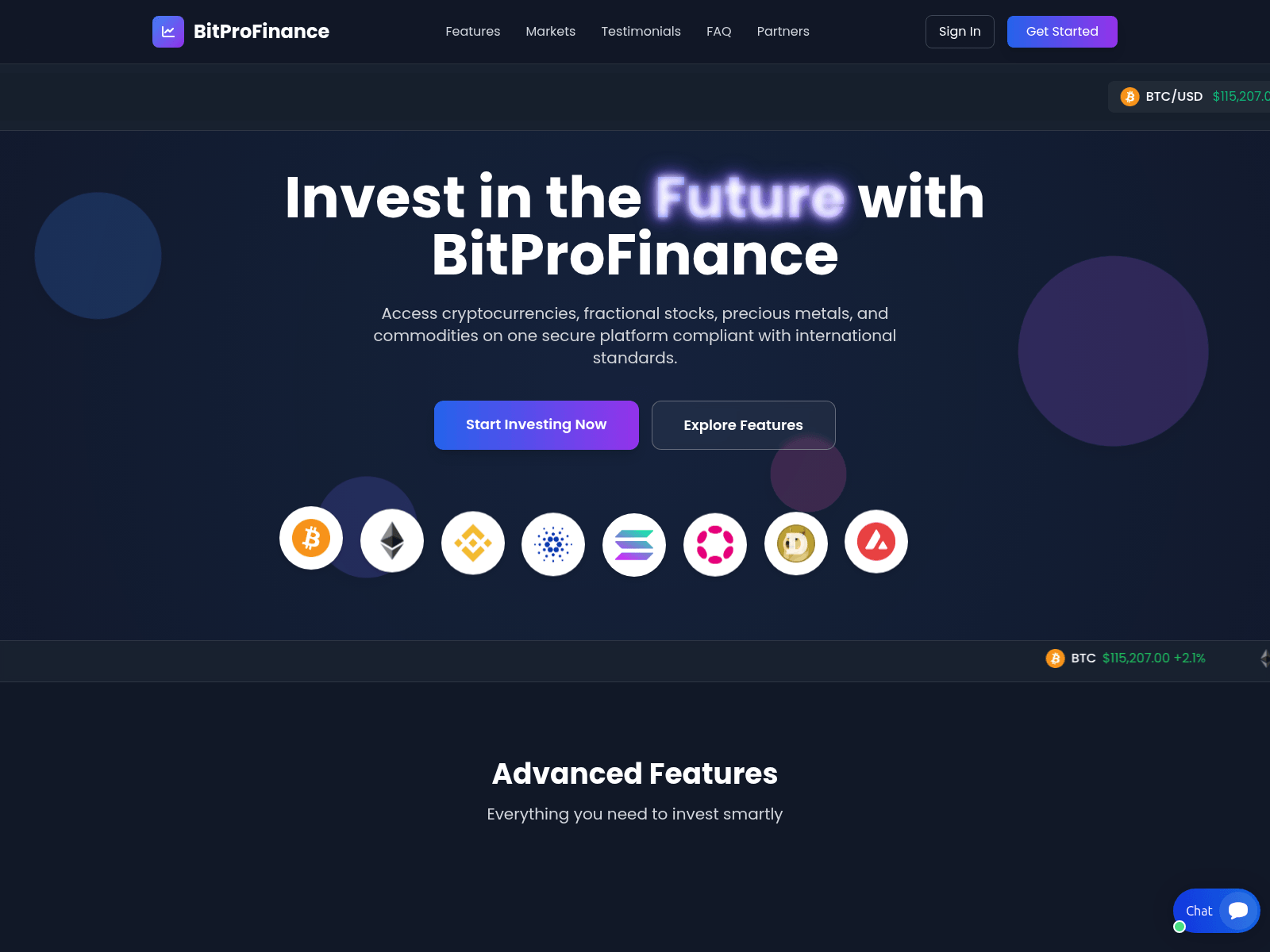 Screenshot of bitprofinance.org